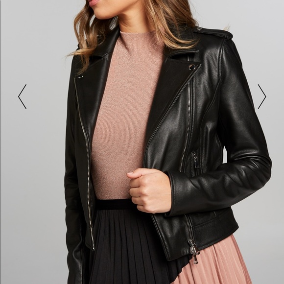 Portmans Idolise Leather Biker Jacket size S - Picture 6 of 9